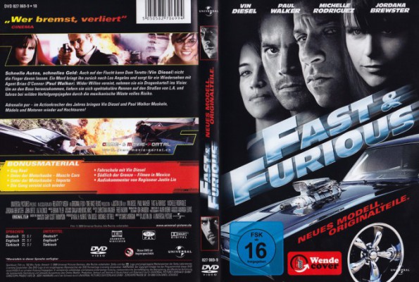 poster Fast & Furious 4 - Neues Modell. Originalteile.  (2009)